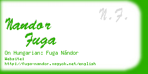 nandor fuga business card
